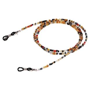 眼镜配件眼镜链挂链防滑眼镜带老花眼镜绳玳瑁色串珠 口罩链挂绳