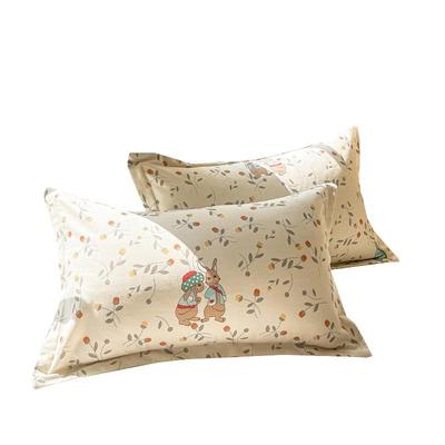 纯棉磨毛加厚枕套一对装100全棉