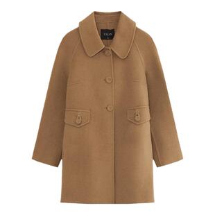 vilan/慧兰美拉德羊绒大衣女翻领双面呢子大衣2025季加厚毛呢外套