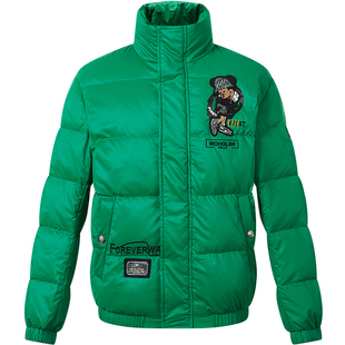 ZOUK欧货羽绒服男高端刺绣烫钻潮牌米奇冬季厚外套2022年新款上衣