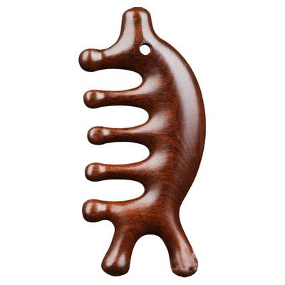 木质按摩梳头部经络疏通按摩器