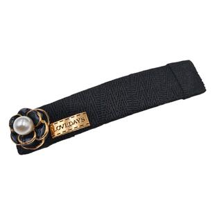 小香风bb夹黑白色山茶花发夹韩国发饰头饰侧边夹发卡流海碎发夹子