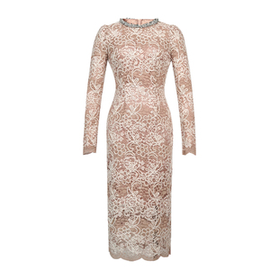 江浙沪富家千金穿搭蕾丝修身连衣裙气质女人味名媛风修身包臀裙子