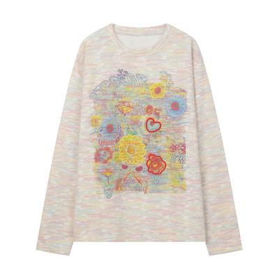 BIPOLAR梦幻花朵刺绣针织衫女