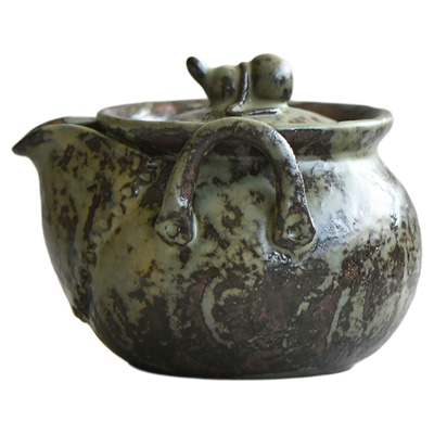 成皿手工侘寂茶壶手抓壶宝瓶单壶