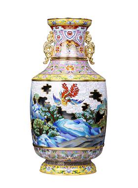 中艺盛嘉景泰蓝有凤来仪祥和尊