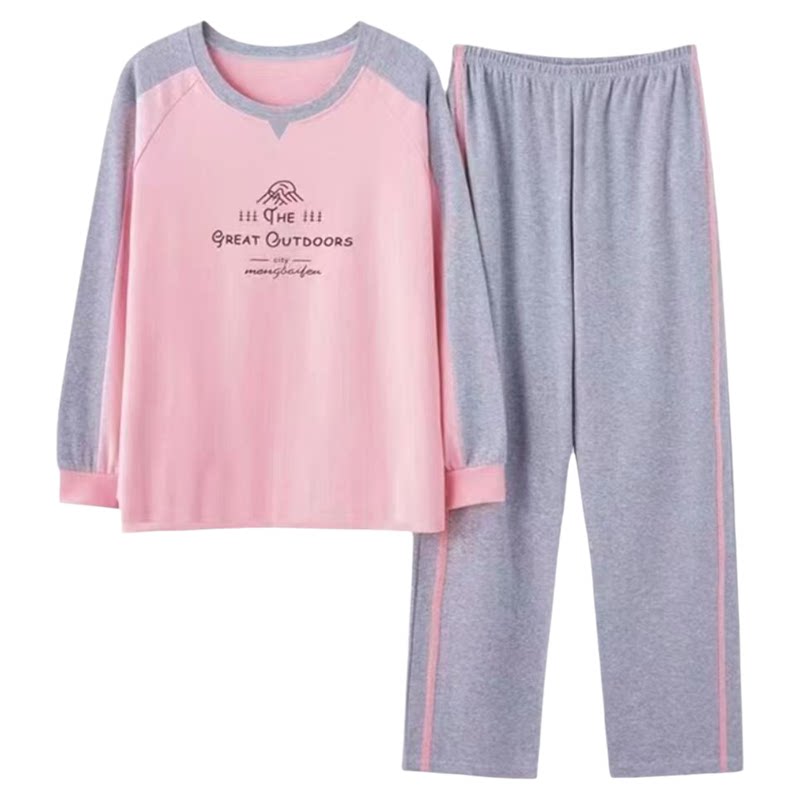 睡衣女士带胸垫春秋款秋季长袖薄款青年套装家居服秋冬季学生宿舍