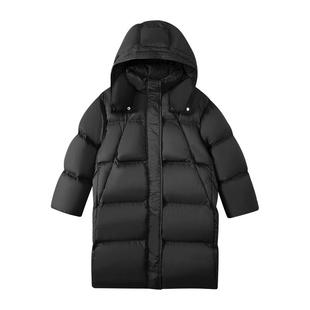 左西童装男童羽绒服中长款冬季加厚保暖2025新款儿童三防连帽外套