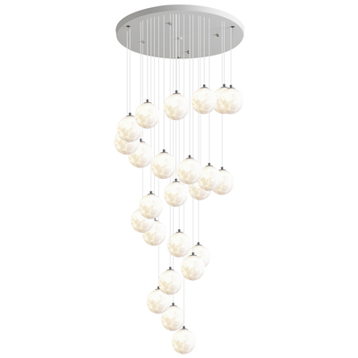 北欧创意个性月球旋转楼梯吊灯