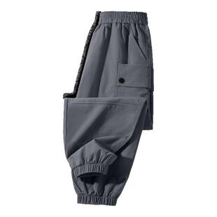 真维斯童装男童工装裤春秋款儿童春装运动裤男大童户外冲锋裤春装