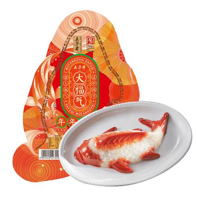 五芳斋白糯豆沙八宝饭鱼形