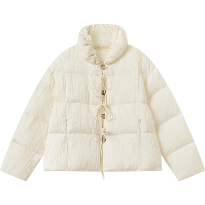 播设计感保暖短款羽绒服女秋冬宽松立领面包服DDS4RD5306