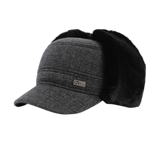 中老年人羊毛帽子男士冬天护耳帽保暖老头爸爸加绒加厚雷锋帽爷爷