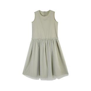 LEOHAPPY女童连衣裙夏季儿童公主裙天丝生日礼服大童亲子背心裙子