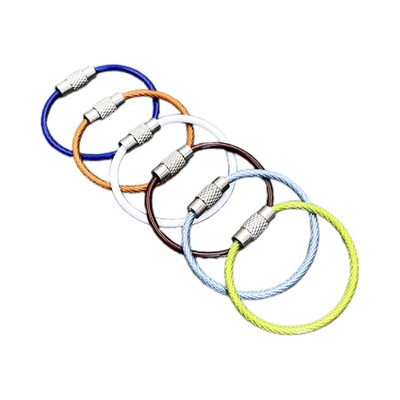 彩色可爱钢丝圈锁匙扣钥匙扣