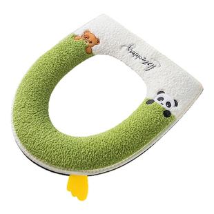 马桶垫加大加厚冬季家用四季通用毛绒拉链款式坐便套圈马桶坐垫