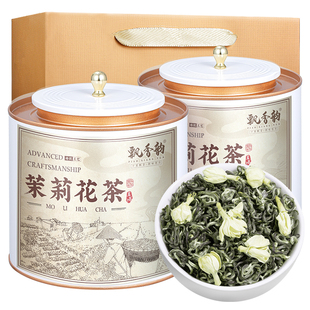 飘香韵 特级川派飘雪茉莉花茶 2025新茶叶浓香型四川高山茉莉绿茶