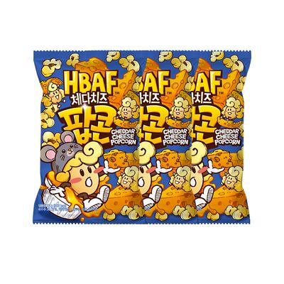 HBAF/芭蜂切达奶酪爆米花80g*3袋