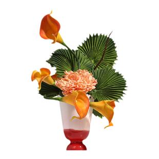 花小只 现代原创陶瓷艺术花艺扶摇 样板间酒店洽谈区桌面摆件