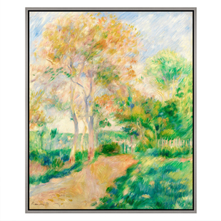 风色雷诺阿印象派风景油画简约餐厅玄关装饰画书房挂画郊外的风景