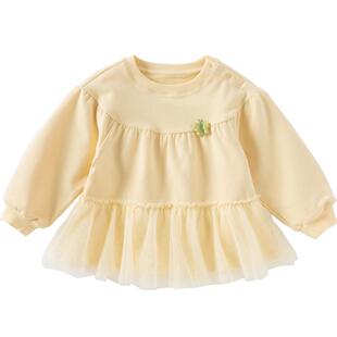 戴维贝拉儿童春装卫衣女童洋气套头衫2026新款童装小童宝宝上衣