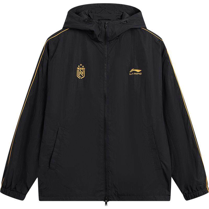 李宁外套男春季情侣复古球迷夹克防泼水防风连帽上衣运动风衣女