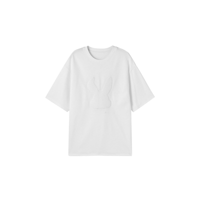 U/TI白色亮片兔子T恤女 设计感廓形短袖休闲上衣尤缇时尚春季新款