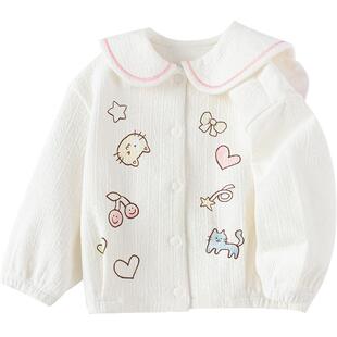 巴拉巴拉童装宝宝外套女童婴儿上衣可爱印花萌趣俏皮甜美清爽时尚