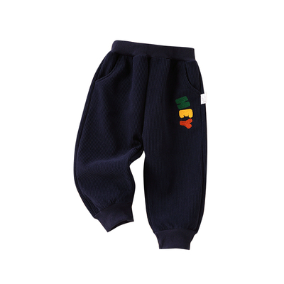 男童秋冬加绒灯芯绒休闲裤