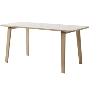 曲美家居北欧简约风岩板餐桌椅现代弯曲木工艺家用耐脏耐高温银河