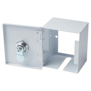 小型网络面板保护罩86暗装插座免打孔防护盒网线防盗盒壁插带锁盖