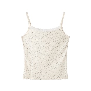 三福背心女2025新款夏季别致蕾丝拼接吊带甜美内搭上衣女装495836