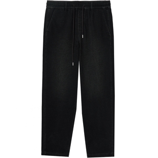 杰克琼斯冬季新款男装牛仔裤舒适薄绒廓形长裤时尚百搭裤子男款