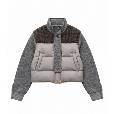 特大码韩版时尚百搭假两件棉服女