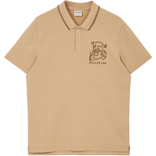 杰克琼斯款男士POLO衫男款夏风T恤刺绣翻领纯色休闲宽松短袖男装