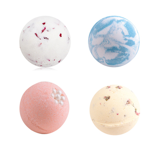 joyous泡澡球浴盐香体滋润泡泡浴球精油球100g*4保湿补水浴缸泡澡