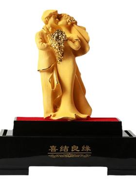 庭祥树脂祝福中国风办公室绒沙金