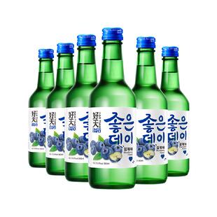 韩国进口好天好饮蓝莓味果味烧酒360ml*6瓶聚会聚餐小酌