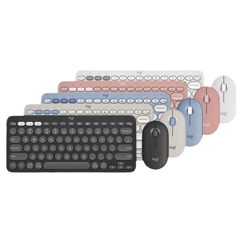 羅技PEBBLE 2 COMBO無線鼠標(biāo)藍牙鍵盤筆記本臺式電腦鍵鼠套裝