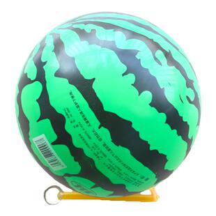 宝宝8寸带绳子的西瓜球玩具儿童弹簧链子足球幼儿园吊环软按摩球