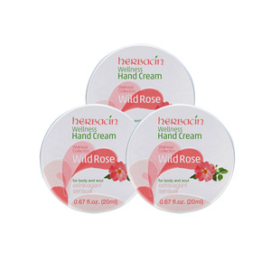 【品牌直营】Herbacin好本清玫瑰护手霜铝罐20ml*3小甘菊保湿便携
