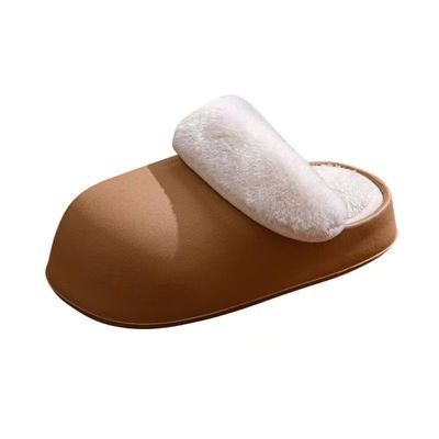 女款冬季加绒加厚可拆洗棉拖鞋