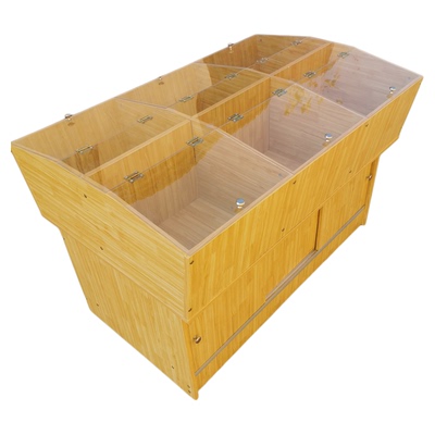 超市五谷杂粮干果木质散装展示柜