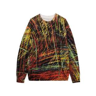 【周迅同款】LESS艺术感手绘画绵羊毛针织衫套头毛衫2N9313080