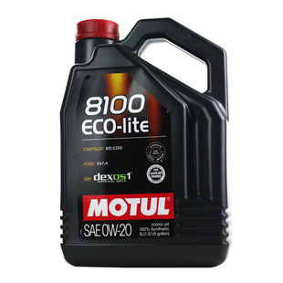 大富之家MOTUL摩特8100 ECO-clean 0W-20 全合成汽车机油润滑油5L