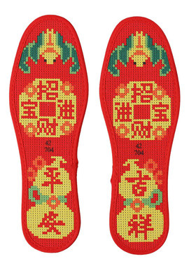 绣花高端全棉布半成品手工鞋垫