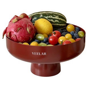 乔迁布置果盘高端精致高颜值甜品台展示架水果盘轻奢高档红色喜庆