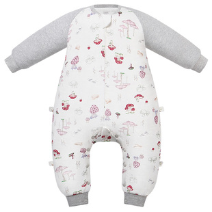 Nest Designs婴儿睡袋四季通用竹棉纱布分腿秋冬宝宝儿童防踢被