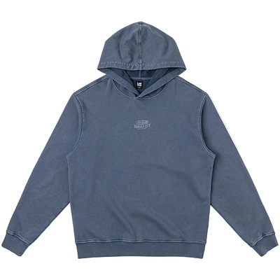 Lee25秋冬新品舒适版Logo印花复古男连帽长袖卫衣潮LMT010841204