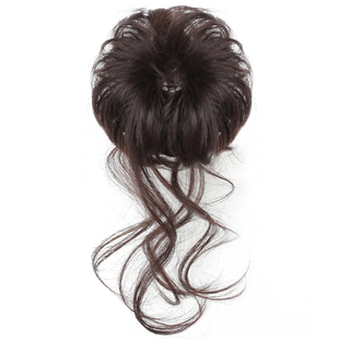 龙须丸子头假发圈花苞头真发包蓬松高颅顶盘发神器千金高级感发饰